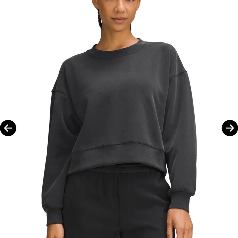 Women's Lululemon Softstreme Oversized Cropped Crew Sweatshirt